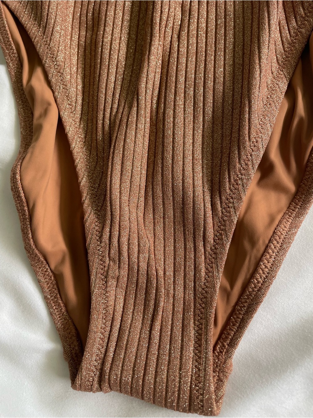 J. Crew Ribbed One-Piece Swimsuit in Brown - Picture 2 of 11